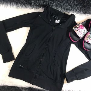 Nike black Dri-Fit Zip Up Sweatshirt